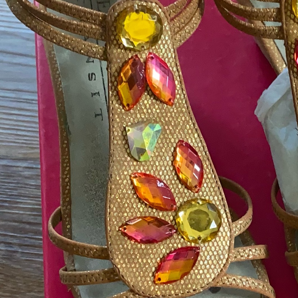 Worn Once Sandals with Crystals - Picture 2 of 5